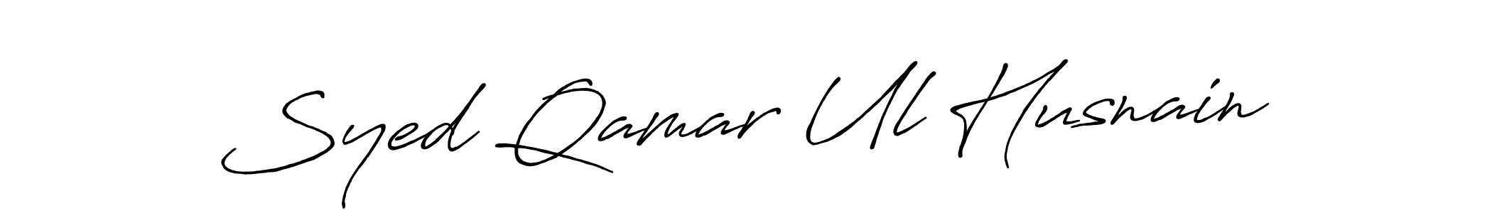 Use a signature maker to create a handwritten signature online. With this signature software, you can design (Antro_Vectra_Bolder) your own signature for name Syed Qamar Ul Husnain. Syed Qamar Ul Husnain signature style 7 images and pictures png