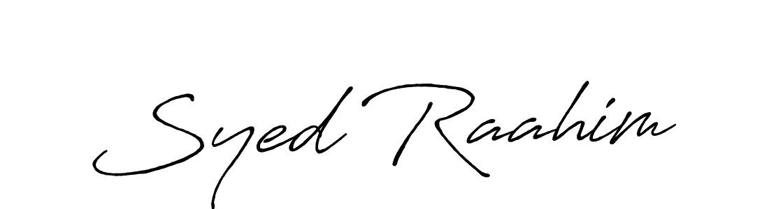 Design your own signature with our free online signature maker. With this signature software, you can create a handwritten (Antro_Vectra_Bolder) signature for name Syed Raahim. Syed Raahim signature style 7 images and pictures png