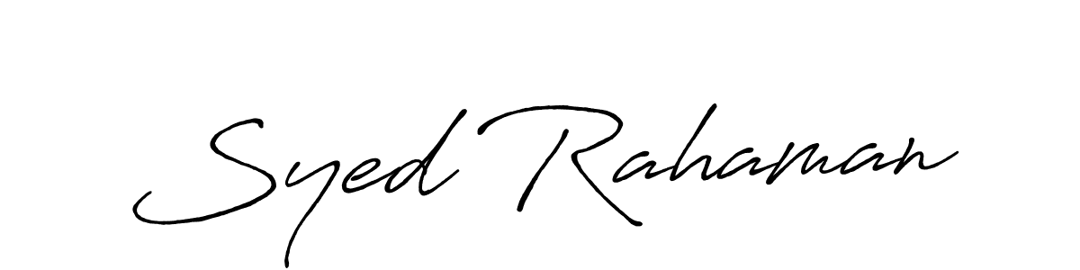 How to make Syed Rahaman name signature. Use Antro_Vectra_Bolder style for creating short signs online. This is the latest handwritten sign. Syed Rahaman signature style 7 images and pictures png