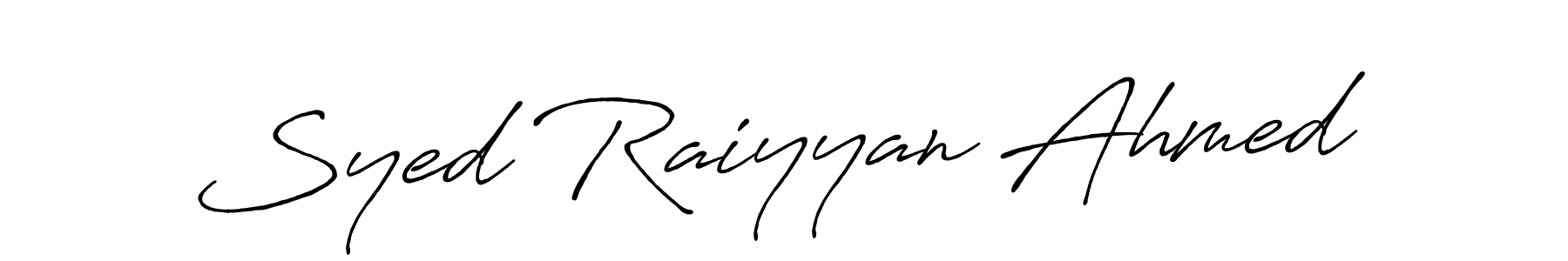 Syed Raiyyan Ahmed stylish signature style. Best Handwritten Sign (Antro_Vectra_Bolder) for my name. Handwritten Signature Collection Ideas for my name Syed Raiyyan Ahmed. Syed Raiyyan Ahmed signature style 7 images and pictures png