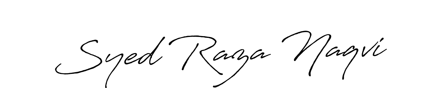 Use a signature maker to create a handwritten signature online. With this signature software, you can design (Antro_Vectra_Bolder) your own signature for name Syed Raza Naqvi. Syed Raza Naqvi signature style 7 images and pictures png