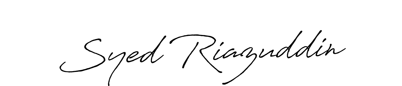 Also we have Syed Riazuddin name is the best signature style. Create professional handwritten signature collection using Antro_Vectra_Bolder autograph style. Syed Riazuddin signature style 7 images and pictures png