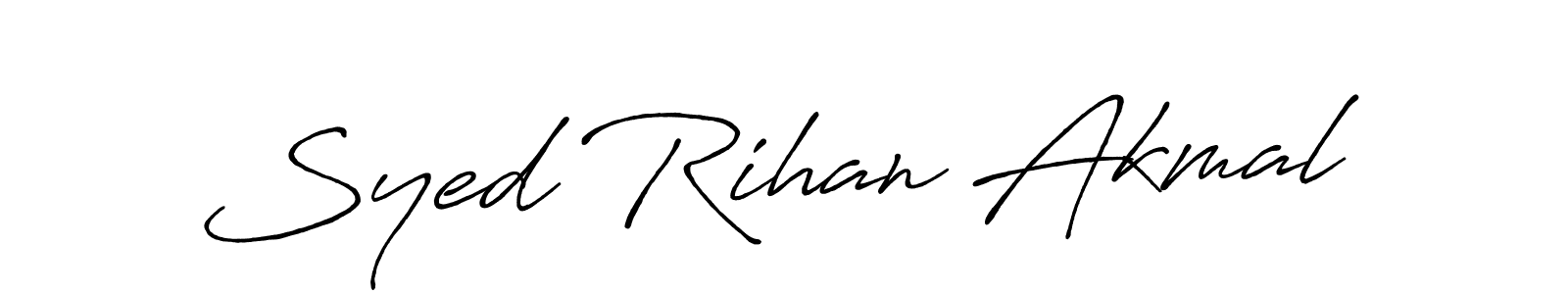 Make a beautiful signature design for name Syed Rihan Akmal. Use this online signature maker to create a handwritten signature for free. Syed Rihan Akmal signature style 7 images and pictures png