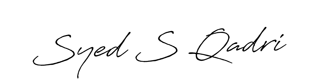 Also we have Syed S Qadri name is the best signature style. Create professional handwritten signature collection using Antro_Vectra_Bolder autograph style. Syed S Qadri signature style 7 images and pictures png