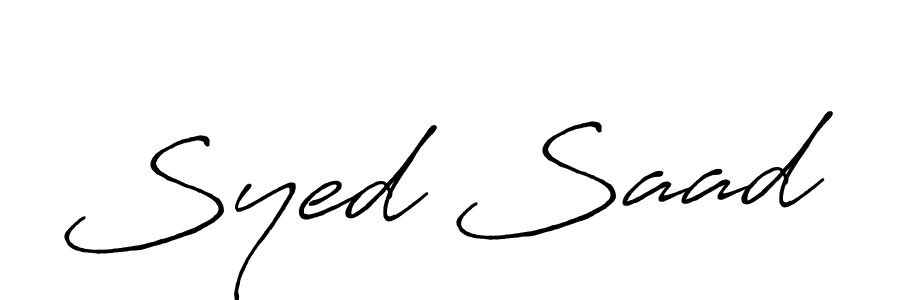 How to make Syed Saad signature? Antro_Vectra_Bolder is a professional autograph style. Create handwritten signature for Syed Saad name. Syed Saad signature style 7 images and pictures png