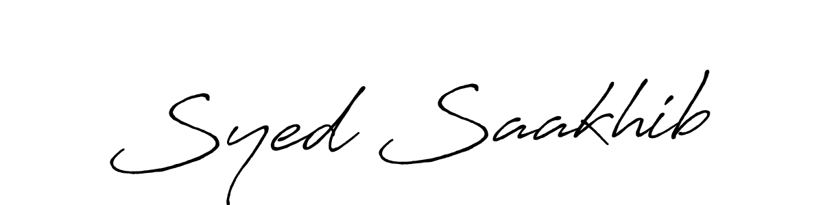 How to make Syed Saakhib name signature. Use Antro_Vectra_Bolder style for creating short signs online. This is the latest handwritten sign. Syed Saakhib signature style 7 images and pictures png