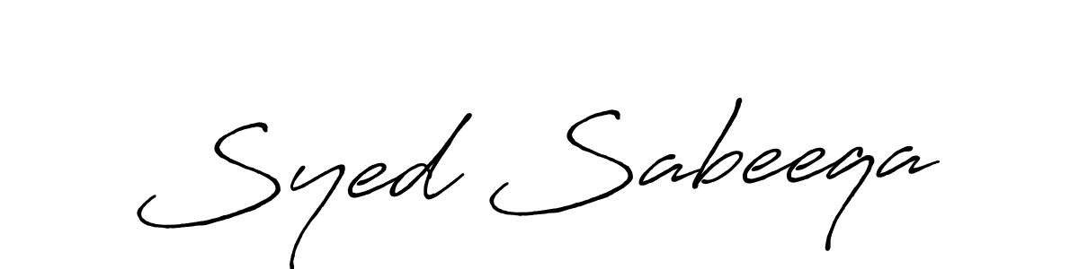 Similarly Antro_Vectra_Bolder is the best handwritten signature design. Signature creator online .You can use it as an online autograph creator for name Syed Sabeeqa. Syed Sabeeqa signature style 7 images and pictures png