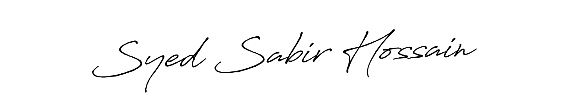 Create a beautiful signature design for name Syed Sabir Hossain. With this signature (Antro_Vectra_Bolder) fonts, you can make a handwritten signature for free. Syed Sabir Hossain signature style 7 images and pictures png