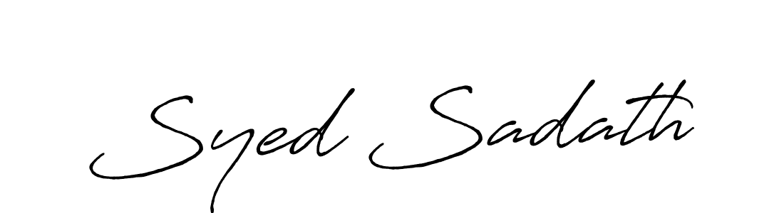 Create a beautiful signature design for name Syed Sadath. With this signature (Antro_Vectra_Bolder) fonts, you can make a handwritten signature for free. Syed Sadath signature style 7 images and pictures png