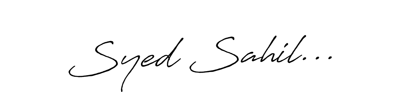 It looks lik you need a new signature style for name Syed Sahil.... Design unique handwritten (Antro_Vectra_Bolder) signature with our free signature maker in just a few clicks. Syed Sahil... signature style 7 images and pictures png