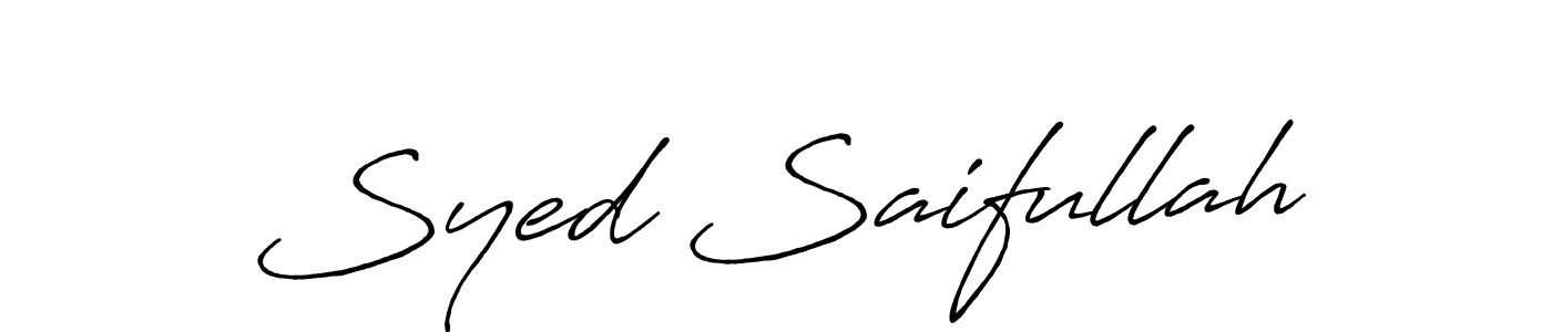 Make a beautiful signature design for name Syed Saifullah. With this signature (Antro_Vectra_Bolder) style, you can create a handwritten signature for free. Syed Saifullah signature style 7 images and pictures png