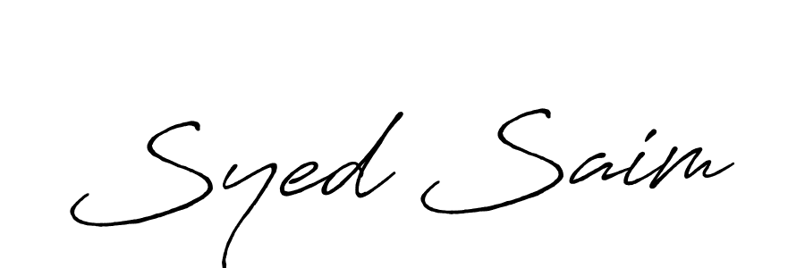 How to make Syed Saim signature? Antro_Vectra_Bolder is a professional autograph style. Create handwritten signature for Syed Saim name. Syed Saim signature style 7 images and pictures png