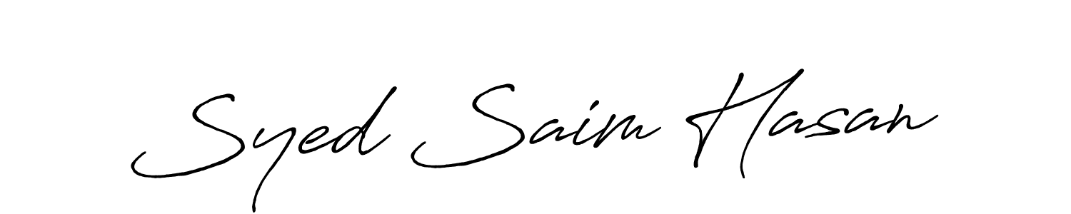 How to make Syed Saim Hasan signature? Antro_Vectra_Bolder is a professional autograph style. Create handwritten signature for Syed Saim Hasan name. Syed Saim Hasan signature style 7 images and pictures png