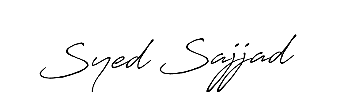 Create a beautiful signature design for name Syed Sajjad. With this signature (Antro_Vectra_Bolder) fonts, you can make a handwritten signature for free. Syed Sajjad signature style 7 images and pictures png