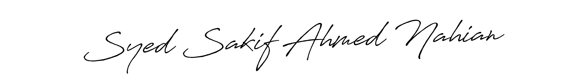 Design your own signature with our free online signature maker. With this signature software, you can create a handwritten (Antro_Vectra_Bolder) signature for name Syed Sakif Ahmed Nahian. Syed Sakif Ahmed Nahian signature style 7 images and pictures png