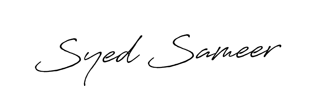 Design your own signature with our free online signature maker. With this signature software, you can create a handwritten (Antro_Vectra_Bolder) signature for name Syed Sameer. Syed Sameer signature style 7 images and pictures png