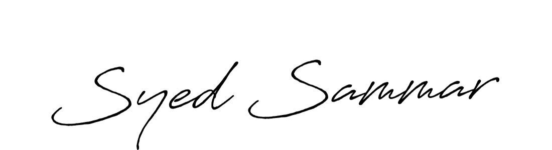 Make a beautiful signature design for name Syed Sammar. With this signature (Antro_Vectra_Bolder) style, you can create a handwritten signature for free. Syed Sammar signature style 7 images and pictures png