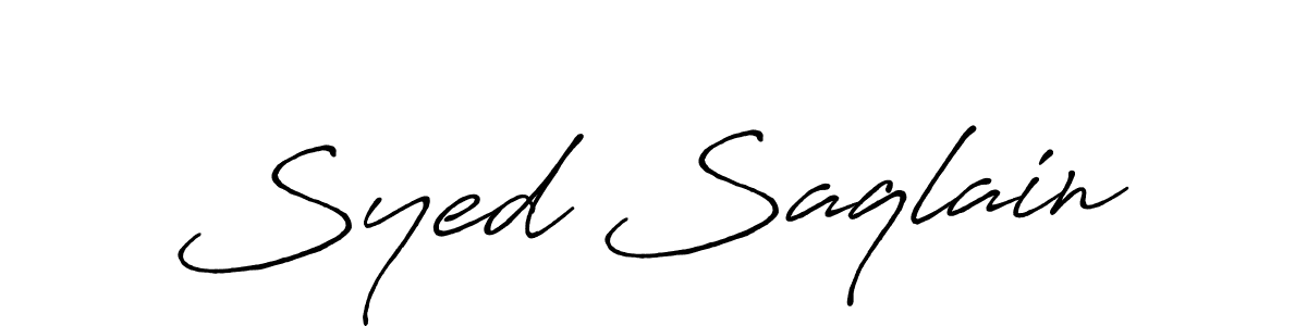 Create a beautiful signature design for name Syed Saqlain. With this signature (Antro_Vectra_Bolder) fonts, you can make a handwritten signature for free. Syed Saqlain signature style 7 images and pictures png