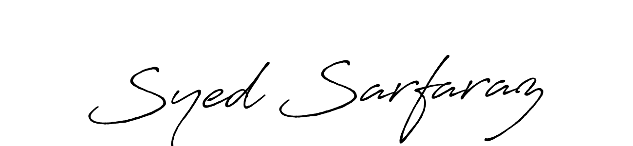 Also we have Syed Sarfaraz name is the best signature style. Create professional handwritten signature collection using Antro_Vectra_Bolder autograph style. Syed Sarfaraz signature style 7 images and pictures png