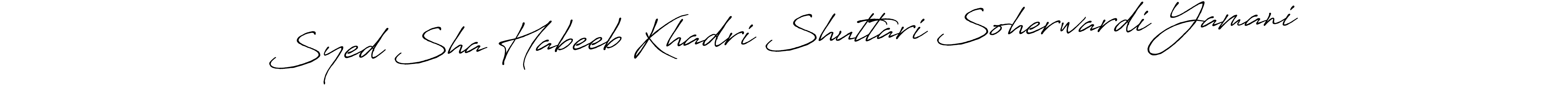 It looks lik you need a new signature style for name Syed Sha Habeeb Khadri Shuttari Soherwardi Yamani. Design unique handwritten (Antro_Vectra_Bolder) signature with our free signature maker in just a few clicks. Syed Sha Habeeb Khadri Shuttari Soherwardi Yamani signature style 7 images and pictures png