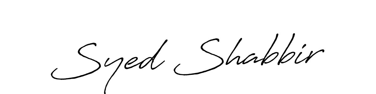 How to make Syed Shabbir name signature. Use Antro_Vectra_Bolder style for creating short signs online. This is the latest handwritten sign. Syed Shabbir signature style 7 images and pictures png