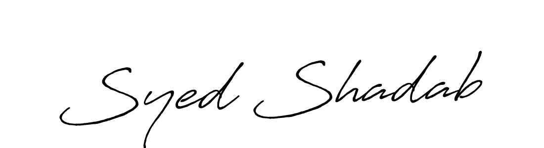 How to make Syed Shadab signature? Antro_Vectra_Bolder is a professional autograph style. Create handwritten signature for Syed Shadab name. Syed Shadab signature style 7 images and pictures png