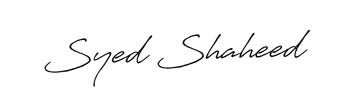Similarly Antro_Vectra_Bolder is the best handwritten signature design. Signature creator online .You can use it as an online autograph creator for name Syed Shaheed. Syed Shaheed signature style 7 images and pictures png