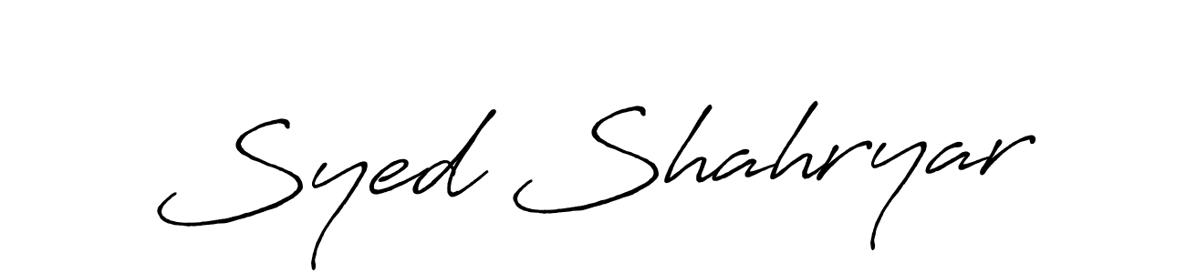 Similarly Antro_Vectra_Bolder is the best handwritten signature design. Signature creator online .You can use it as an online autograph creator for name Syed Shahryar. Syed Shahryar signature style 7 images and pictures png