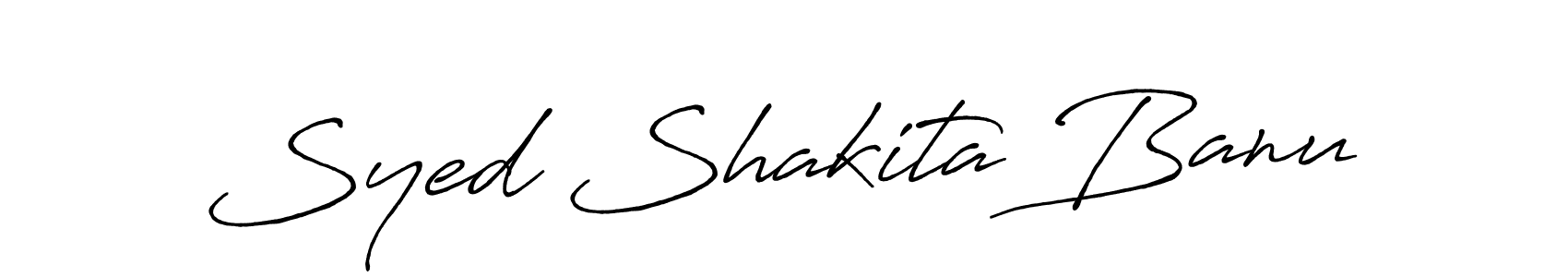 Make a beautiful signature design for name Syed Shakita Banu. With this signature (Antro_Vectra_Bolder) style, you can create a handwritten signature for free. Syed Shakita Banu signature style 7 images and pictures png