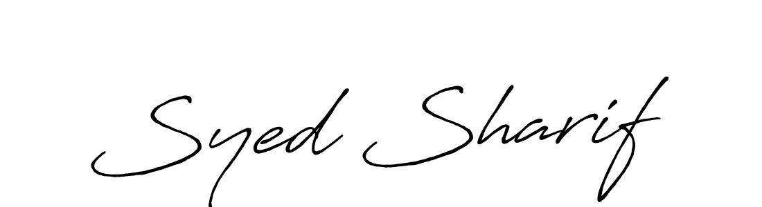 Syed Sharif stylish signature style. Best Handwritten Sign (Antro_Vectra_Bolder) for my name. Handwritten Signature Collection Ideas for my name Syed Sharif. Syed Sharif signature style 7 images and pictures png