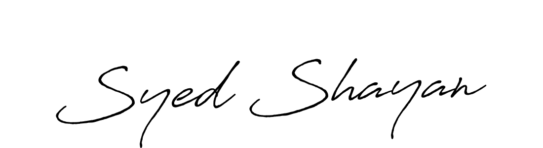 Create a beautiful signature design for name Syed Shayan. With this signature (Antro_Vectra_Bolder) fonts, you can make a handwritten signature for free. Syed Shayan signature style 7 images and pictures png