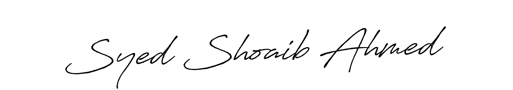 Syed Shoaib Ahmed stylish signature style. Best Handwritten Sign (Antro_Vectra_Bolder) for my name. Handwritten Signature Collection Ideas for my name Syed Shoaib Ahmed. Syed Shoaib Ahmed signature style 7 images and pictures png