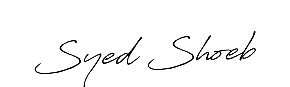 if you are searching for the best signature style for your name Syed Shoeb. so please give up your signature search. here we have designed multiple signature styles  using Antro_Vectra_Bolder. Syed Shoeb signature style 7 images and pictures png