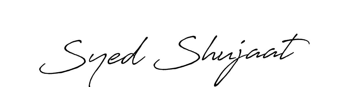 Make a short Syed Shujaat signature style. Manage your documents anywhere anytime using Antro_Vectra_Bolder. Create and add eSignatures, submit forms, share and send files easily. Syed Shujaat signature style 7 images and pictures png