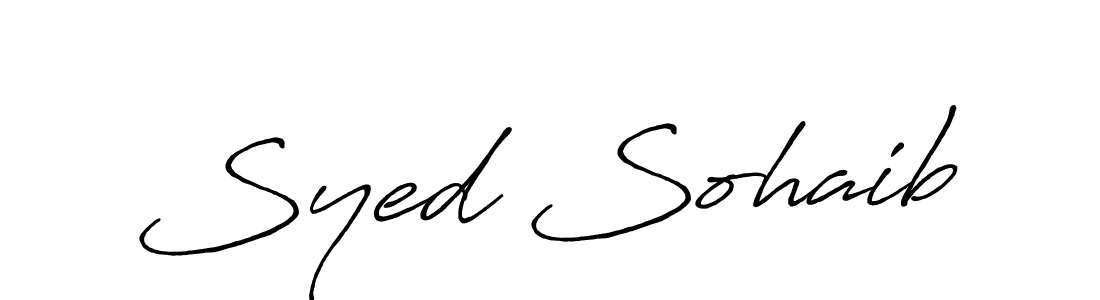 How to Draw Syed Sohaib signature style? Antro_Vectra_Bolder is a latest design signature styles for name Syed Sohaib. Syed Sohaib signature style 7 images and pictures png