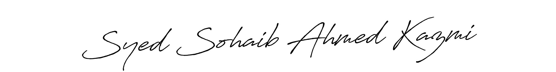 This is the best signature style for the Syed Sohaib Ahmed Kazmi name. Also you like these signature font (Antro_Vectra_Bolder). Mix name signature. Syed Sohaib Ahmed Kazmi signature style 7 images and pictures png