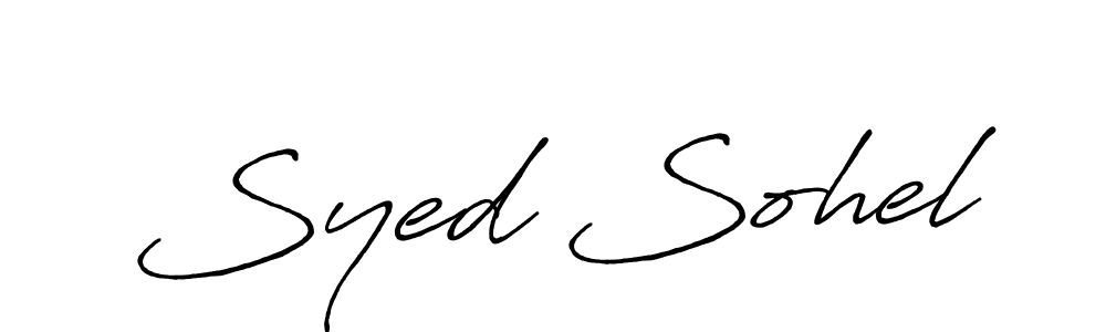 How to Draw Syed Sohel signature style? Antro_Vectra_Bolder is a latest design signature styles for name Syed Sohel. Syed Sohel signature style 7 images and pictures png