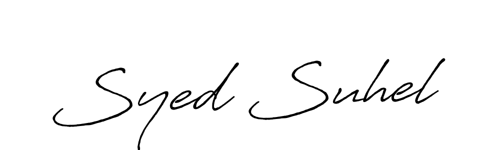 Make a beautiful signature design for name Syed Suhel. With this signature (Antro_Vectra_Bolder) style, you can create a handwritten signature for free. Syed Suhel signature style 7 images and pictures png