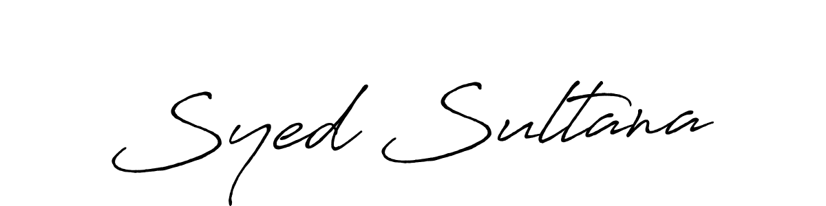 Create a beautiful signature design for name Syed Sultana. With this signature (Antro_Vectra_Bolder) fonts, you can make a handwritten signature for free. Syed Sultana signature style 7 images and pictures png