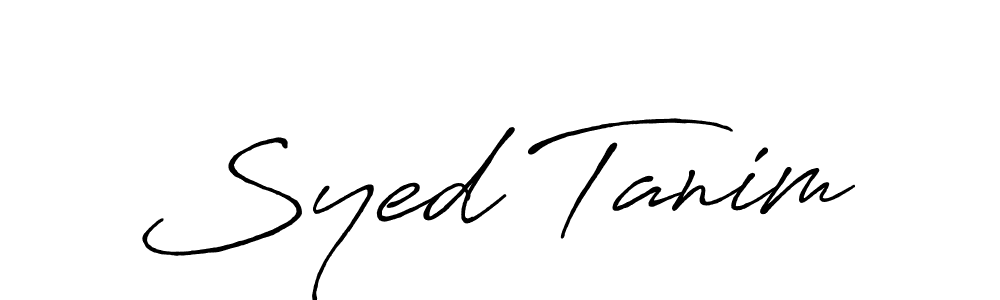 How to make Syed Tanim name signature. Use Antro_Vectra_Bolder style for creating short signs online. This is the latest handwritten sign. Syed Tanim signature style 7 images and pictures png