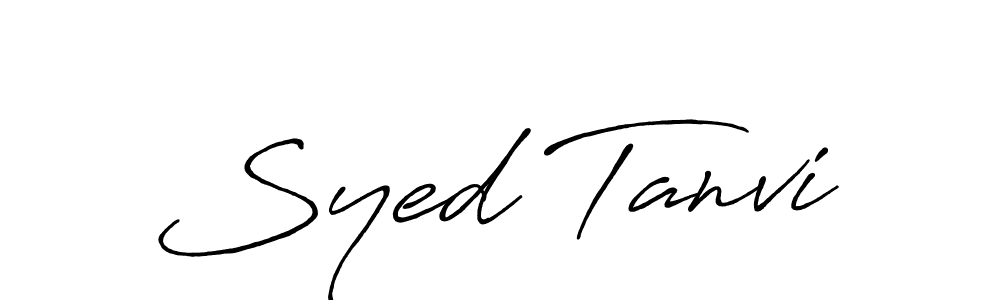 Make a beautiful signature design for name Syed Tanvi. With this signature (Antro_Vectra_Bolder) style, you can create a handwritten signature for free. Syed Tanvi signature style 7 images and pictures png