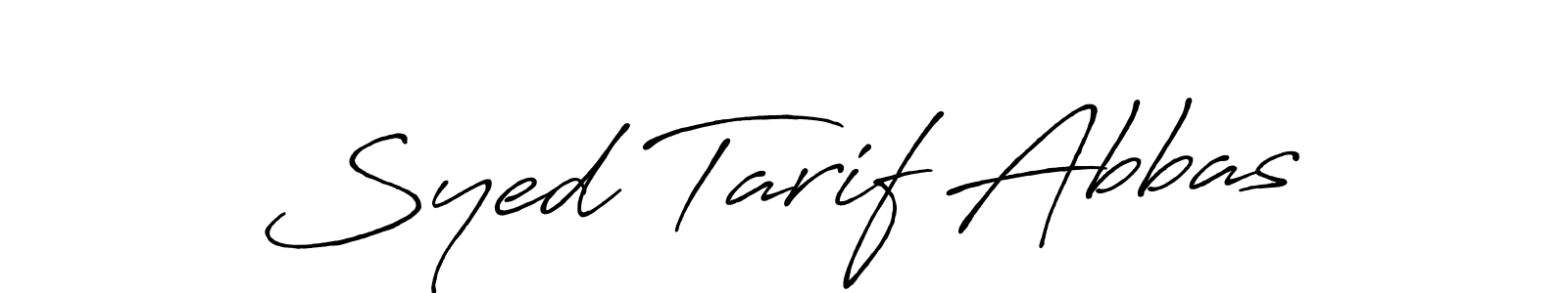 Use a signature maker to create a handwritten signature online. With this signature software, you can design (Antro_Vectra_Bolder) your own signature for name Syed Tarif Abbas. Syed Tarif Abbas signature style 7 images and pictures png