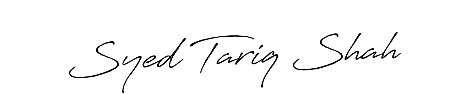 The best way (Antro_Vectra_Bolder) to make a short signature is to pick only two or three words in your name. The name Syed Tariq Shah include a total of six letters. For converting this name. Syed Tariq Shah signature style 7 images and pictures png