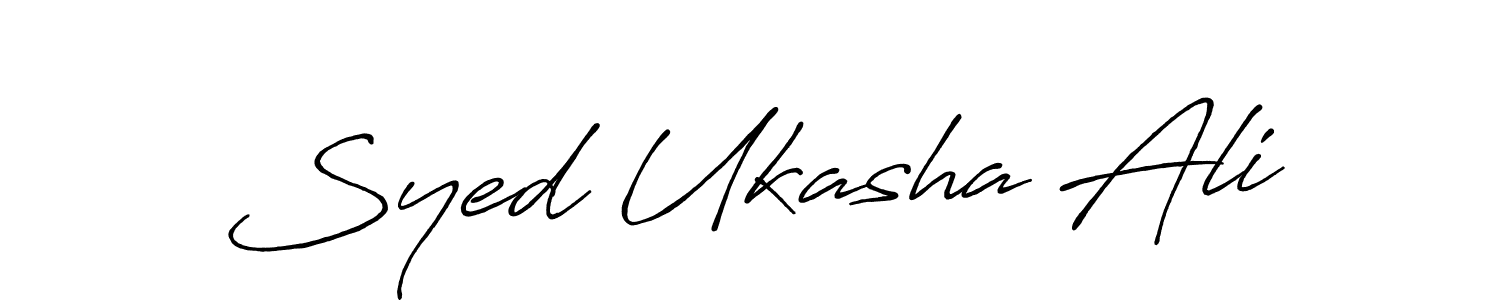 Create a beautiful signature design for name Syed Ukasha Ali. With this signature (Antro_Vectra_Bolder) fonts, you can make a handwritten signature for free. Syed Ukasha Ali signature style 7 images and pictures png