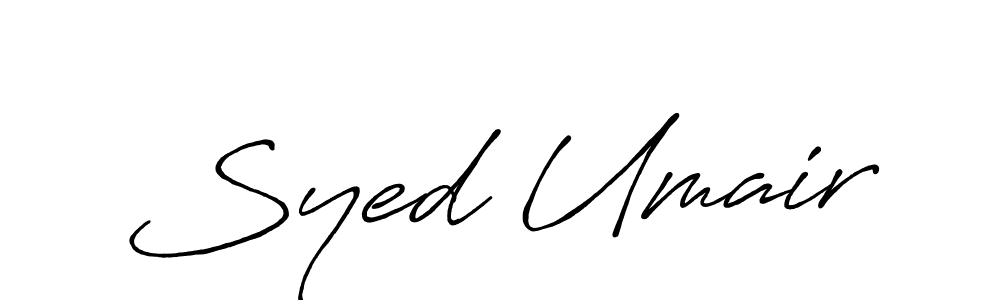The best way (Antro_Vectra_Bolder) to make a short signature is to pick only two or three words in your name. The name Syed Umair include a total of six letters. For converting this name. Syed Umair signature style 7 images and pictures png