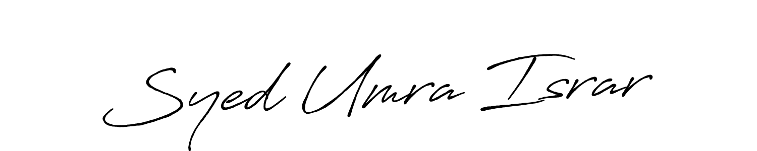 Also You can easily find your signature by using the search form. We will create Syed Umra Israr name handwritten signature images for you free of cost using Antro_Vectra_Bolder sign style. Syed Umra Israr signature style 7 images and pictures png