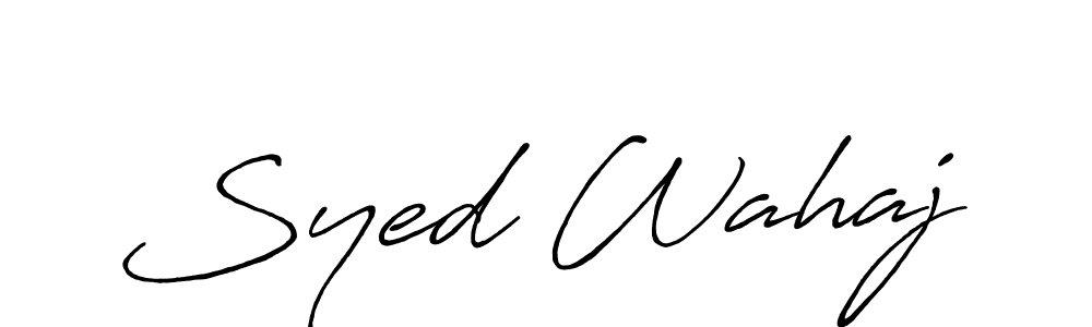Also You can easily find your signature by using the search form. We will create Syed Wahaj name handwritten signature images for you free of cost using Antro_Vectra_Bolder sign style. Syed Wahaj signature style 7 images and pictures png