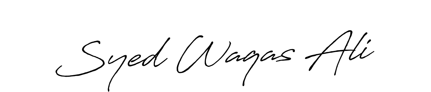 Syed Waqas Ali stylish signature style. Best Handwritten Sign (Antro_Vectra_Bolder) for my name. Handwritten Signature Collection Ideas for my name Syed Waqas Ali. Syed Waqas Ali signature style 7 images and pictures png