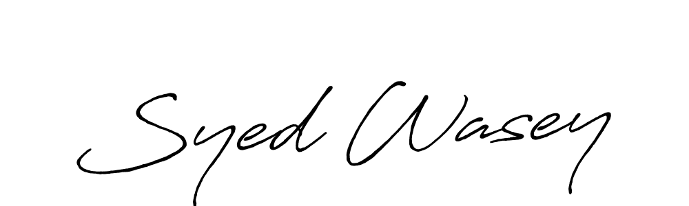 Create a beautiful signature design for name Syed Wasey. With this signature (Antro_Vectra_Bolder) fonts, you can make a handwritten signature for free. Syed Wasey signature style 7 images and pictures png