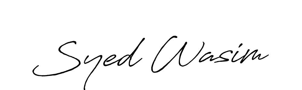 Create a beautiful signature design for name Syed Wasim. With this signature (Antro_Vectra_Bolder) fonts, you can make a handwritten signature for free. Syed Wasim signature style 7 images and pictures png